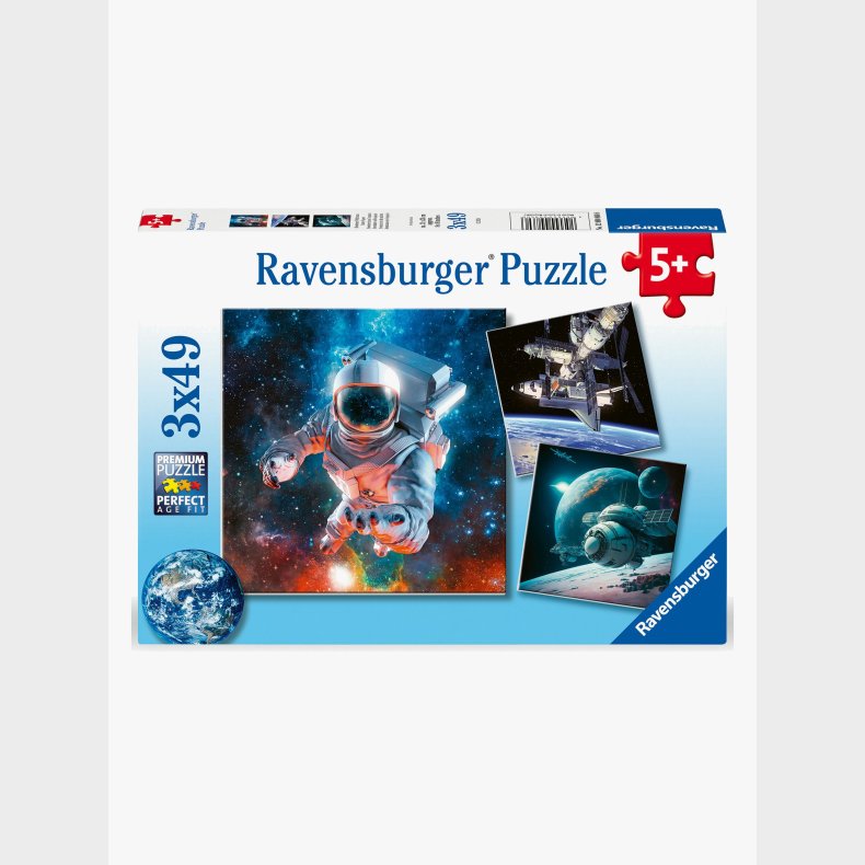 Ravensburger Puslespil Space Adventure 3x49 Brikker