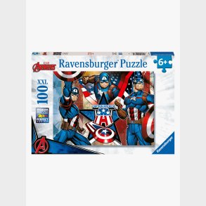Ravensburger Marvel Avengers Captain America XXL Puslespil 100 Brikker