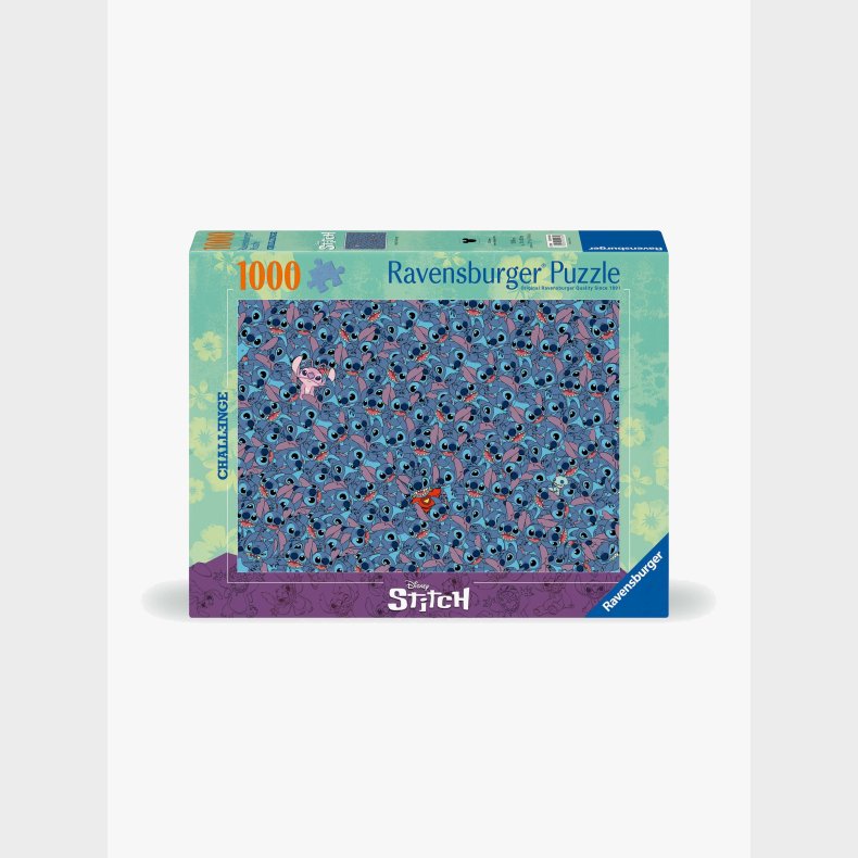Ravensburger Disney Challenge Stitch Puslespil 1000 Brikker