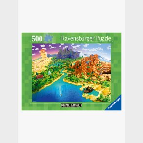 Ravensburger World of Minecraft Puslespil 500 Brikker