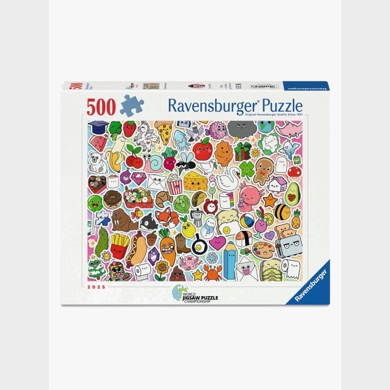 Ravensburger Puslespil Cute Kawaii Chaos 500 Brikker
