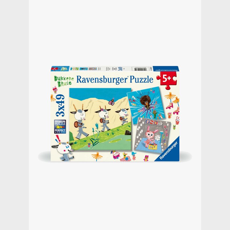 Ravensburger Bukkene Bruse Puslespil 3x49 Brikker