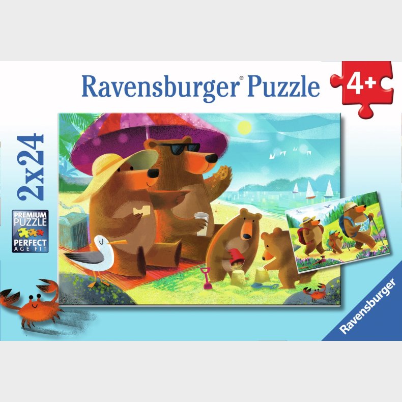 Ravensburger Bjrnefamilien Puslespil 2x24 Brikker