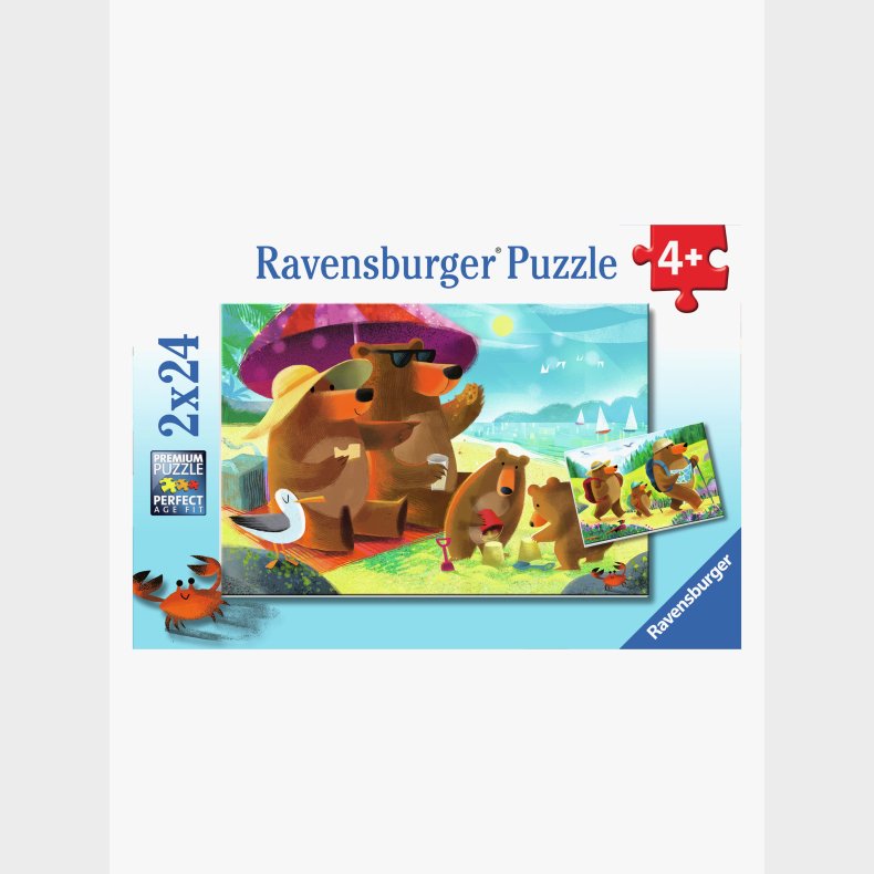 Ravensburger Bj�rnefamilien Puslespil 2x24 Brikker