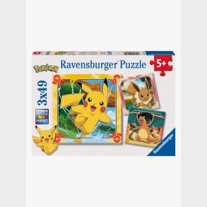 Ravensburger Pok�mon Puslespil 3x49 Brikker
