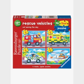 Ravensburger Udrykningsk�ret�jer Puslespil 4-i-1
