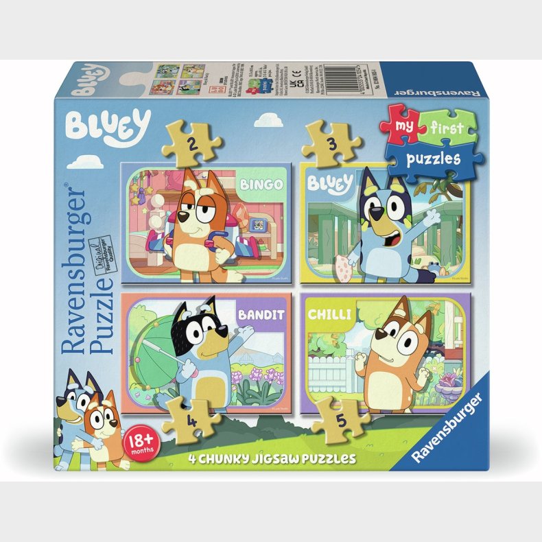 Ravensburger Bluey My First Puzzles Puslespil 4-i-1