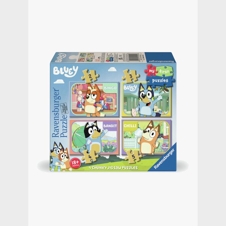 Ravensburger Bluey My First Puzzles Puslespil 4-i-1