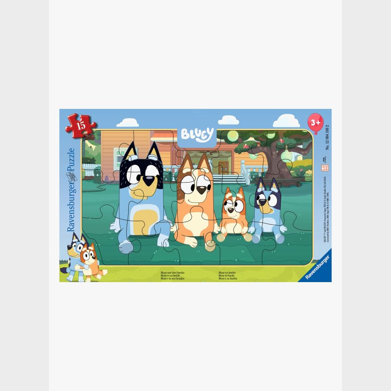 Ravensburger Bluey And Her Family Rammepuslespil 15 Brikker