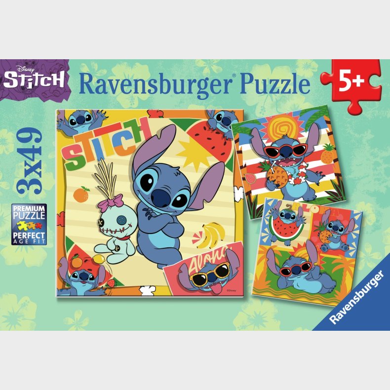 Ravensburger Lilo &  Stitch Puslespil 3x49 Brikker