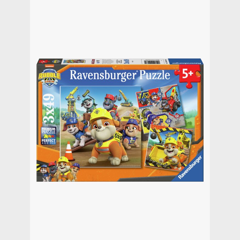 Ravensburger Rubble &  Crew Arbejdsk�ret�jer Puslespil 3x49 Brikker