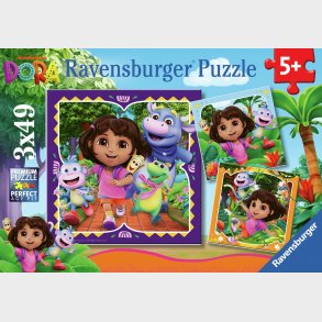 Ravensburger Dora Udforskeren Puslespil 3x49 Brikker