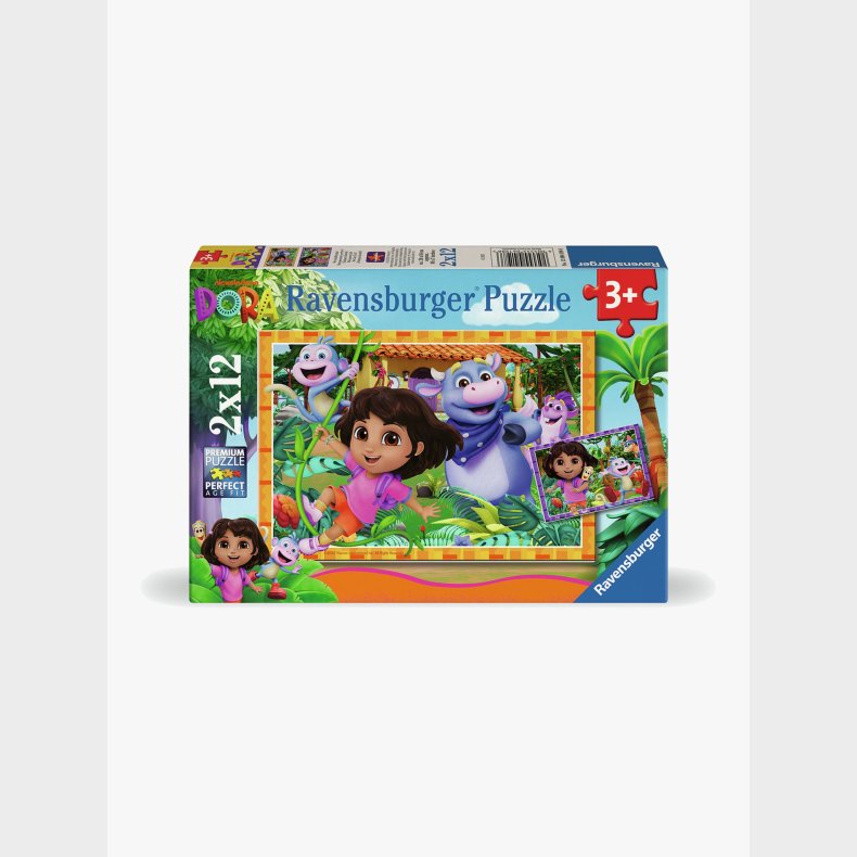 Ravensburger Dora Udforskeren Puslespil 2x12 Brikker
