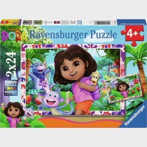 Ravensburger Dora Udforskeren Puslespil 2x24 Brikker