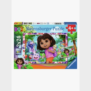 Ravensburger Dora Udforskeren Puslespil 2x24 Brikker