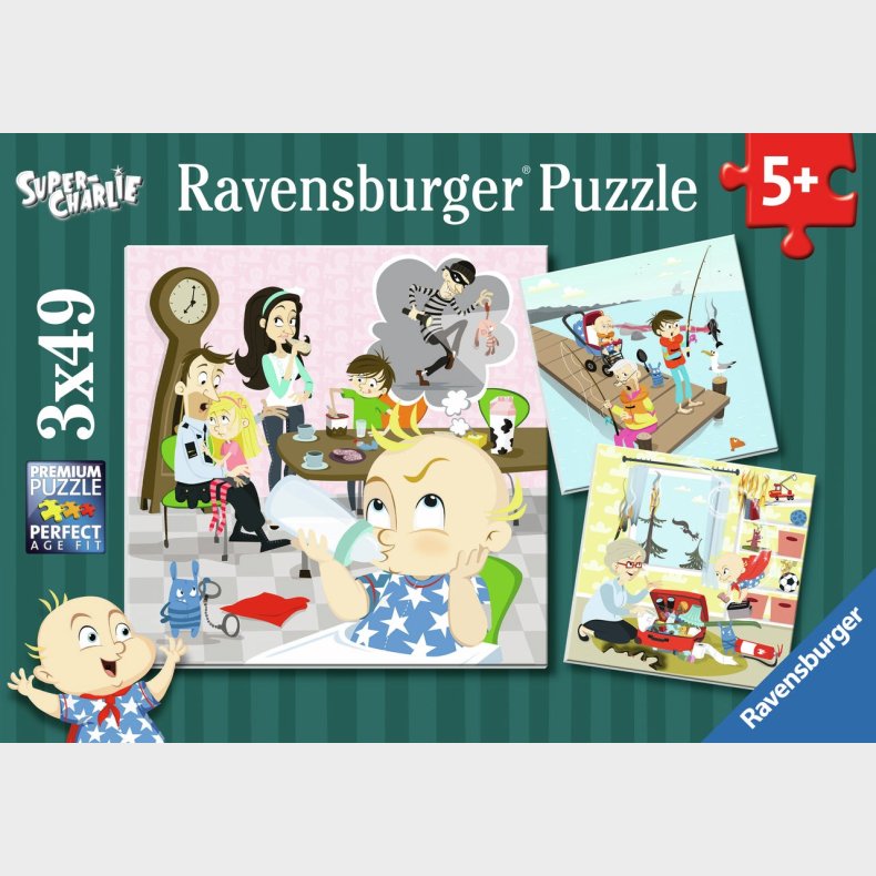 Ravensburger Puslespil Super Charlie 3-i-1