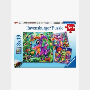 Ravensburger Puslespil Baby Garden Dragons 49 Brikker 3-i-1