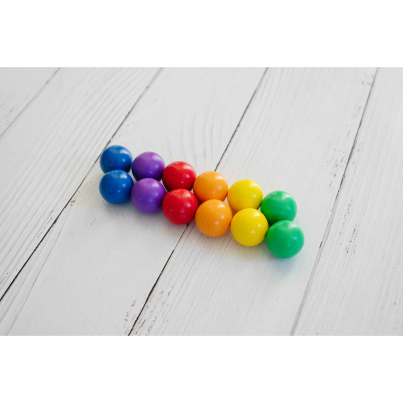 CONNETIX | Rainbow kugler til kuglebane, 12 stk