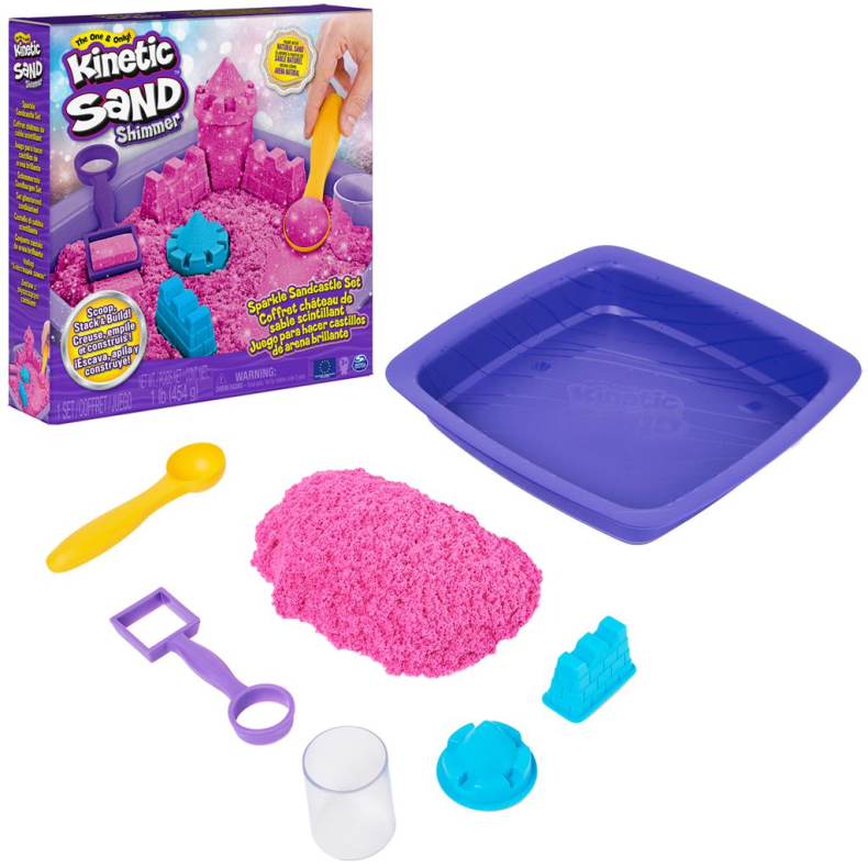 Kinetic Sand - Sparkling Sandcastle, pink