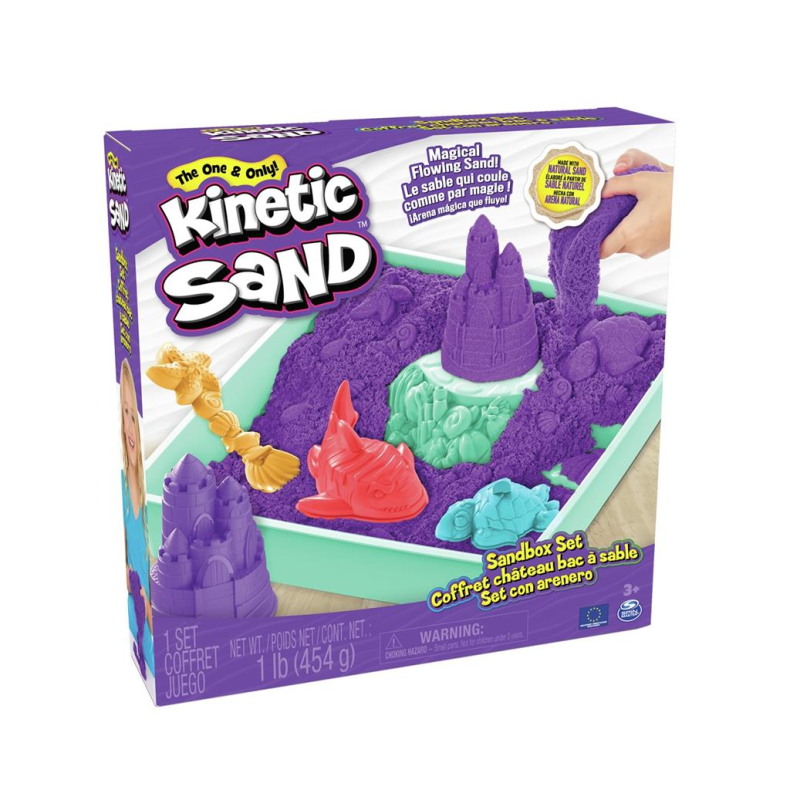 Kinetic Sand - Sandbox lilla, 454 gram