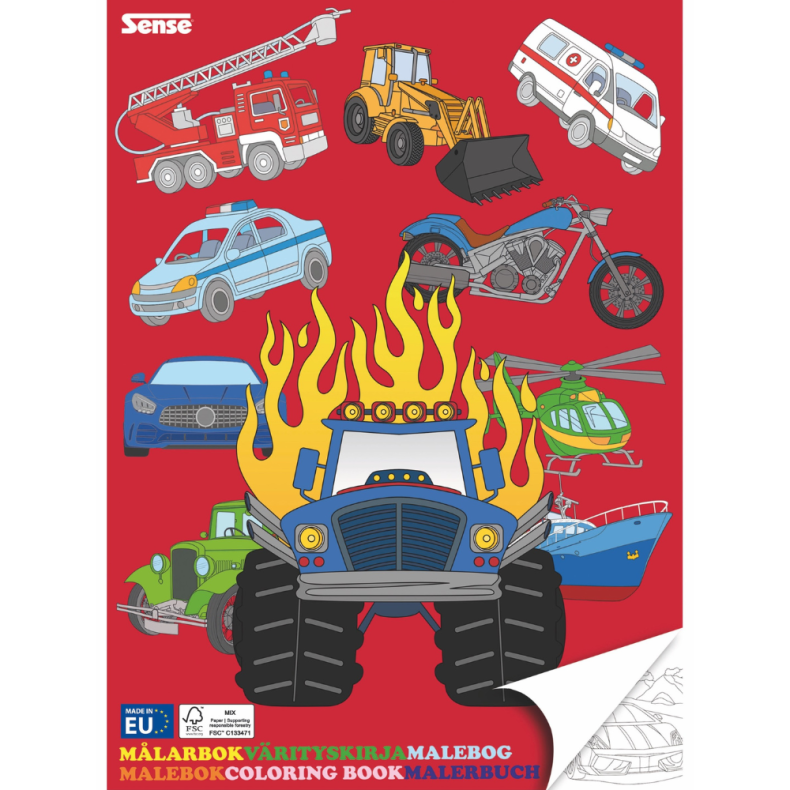 Sense | Malebog med kretjer, 36 sider