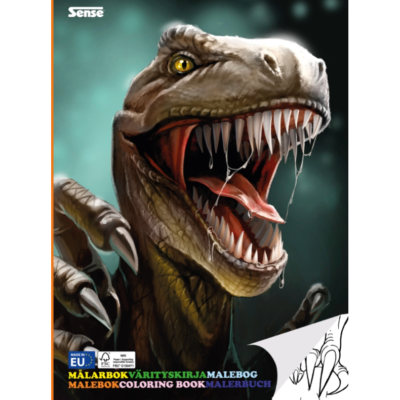 Sense | Malebog - Dinosaurer, 36 sider