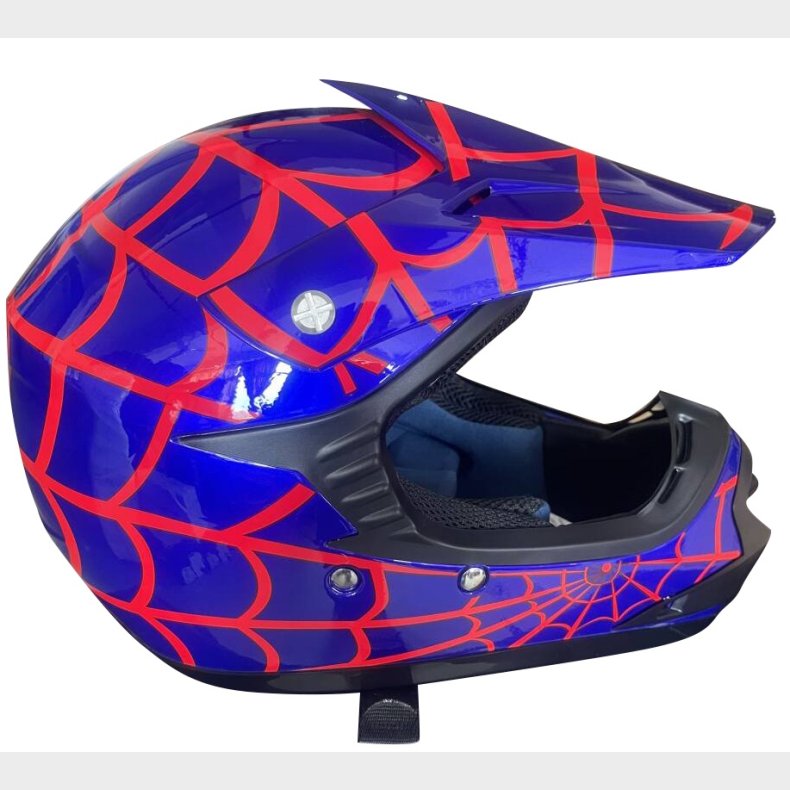 Brne Crosser Hjelm SpiderBlue str.   XL (ny model)