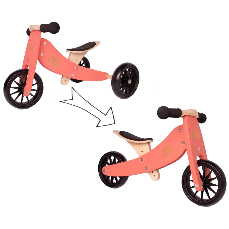 Kinderfeets | Lbecykel - Tiny Tot 2-i-1, Koral