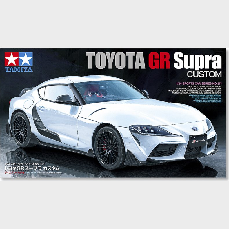 Tamiya -  Toyota Gr Supra Custom - 1/24 - Model Bil Byggest