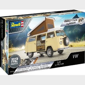 Revell - Vw T2 Camper Bil Bygges�t - 1:24 - Easy Click - 07676
