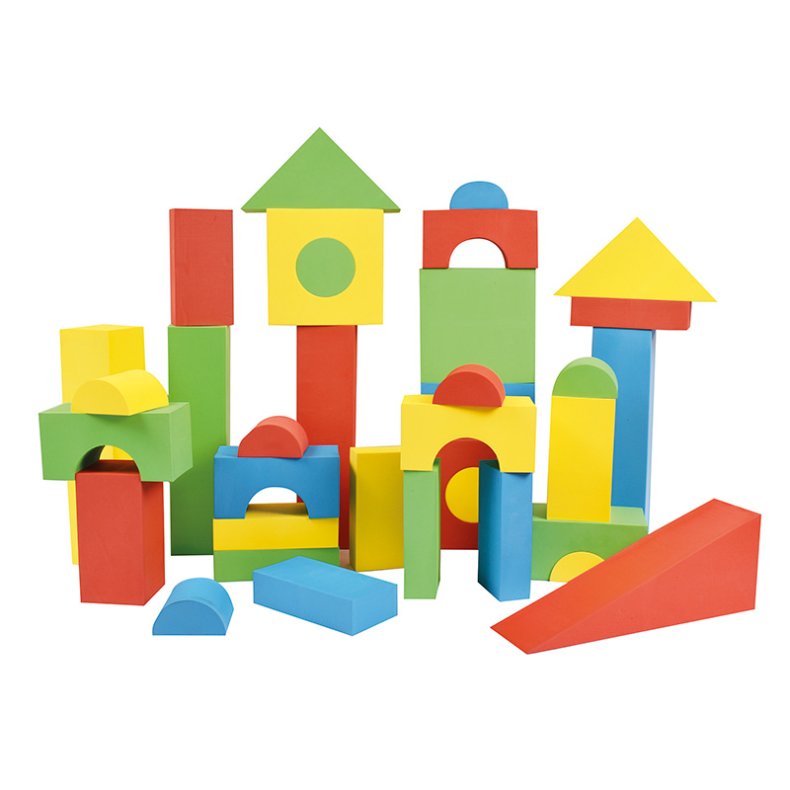 Byggeklodser af skum - Store, 56 stk