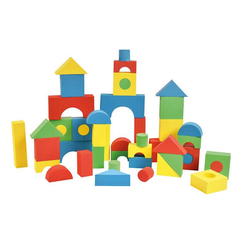 Byggeklodser af skum - Sm, 56 stk