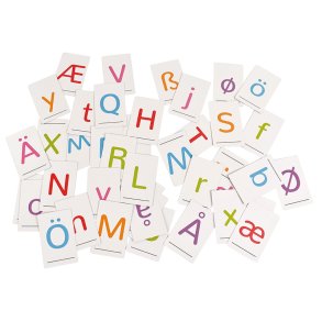 Magnetiske bogstavkort, 65 dele