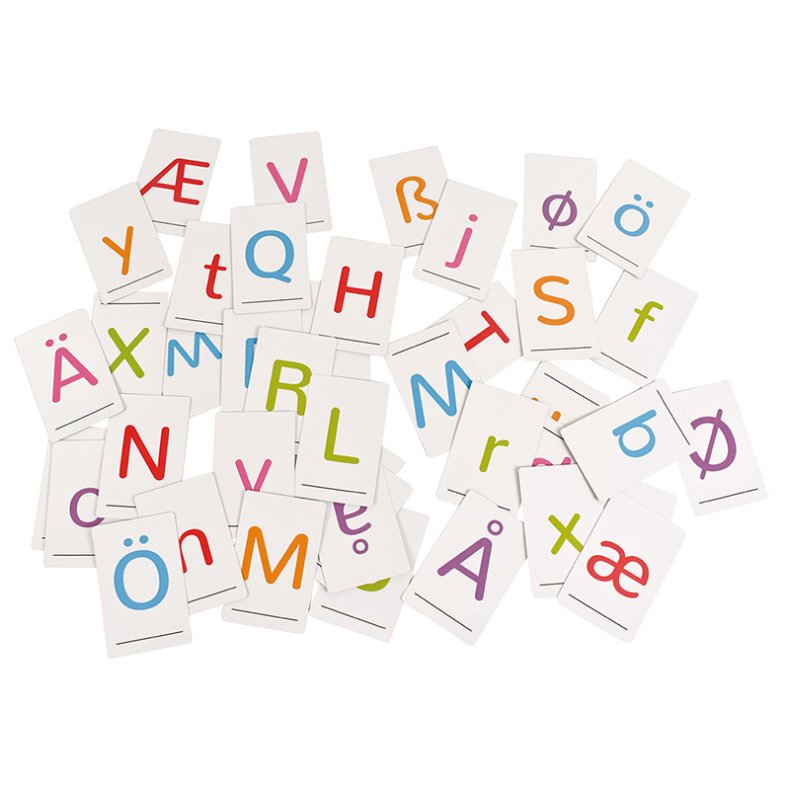 Magnetiske bogstavkort, 65 dele