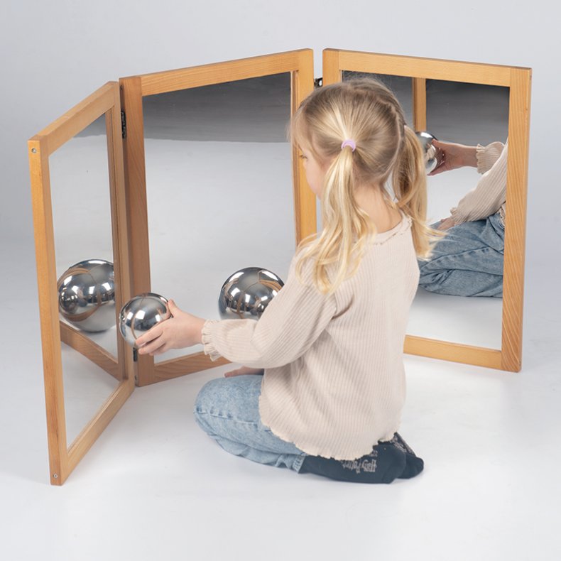 Foldbart spejl, 126 x 59 cm