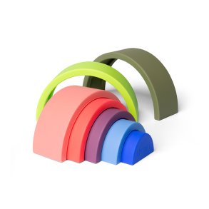 Little L | Stableregnbue, lille - Grn & pink