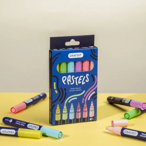 Crateit tusser - Pastel 3 mm., 6 stk