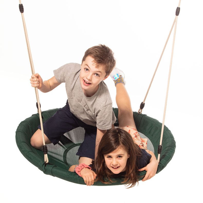 DICE | Sansegynge 100 cm - Mrkegrn (beige reb)