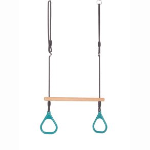 DICE | Trapezgynge m. ringe - Turkis (sort reb)