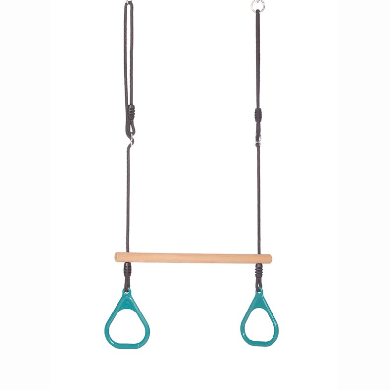 DICE | Trapezgynge m. ringe - Turkis (sort reb)