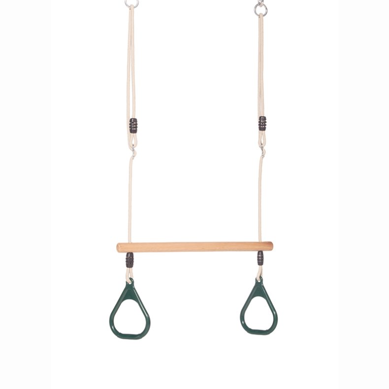 DICE | Trapezgynge m. ringe - Mrkegrn (beige reb)