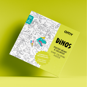 OMY | Farvelgningsplakat - Dinosaurer
