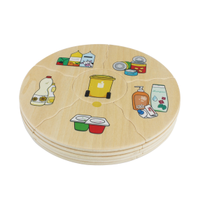 Beleduc | Puslespil i ske - Affaldssortering, 5 stk