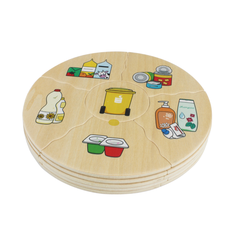 Beleduc | Puslespil i ske - Affaldssortering, 5 stk