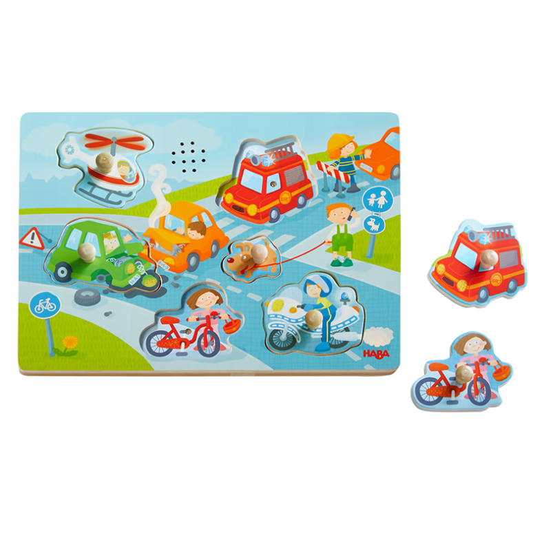 Haba | Knoppuslespil med lyd - Kretjer