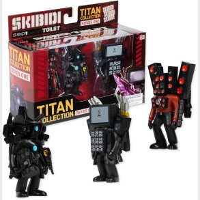 Skibidi Toilet Titan Collection Figurst Series 1 3-pak
