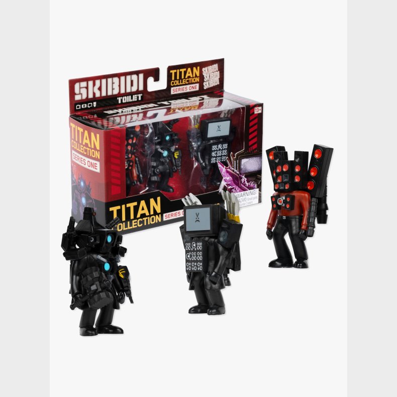 Skibidi Toilet Titan Collection Figurs�t Series 1, 3-pak