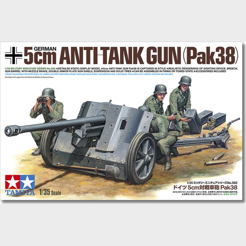 Tamiya - German Anti-tank Gun - Pak38 - 1:35 - 35392