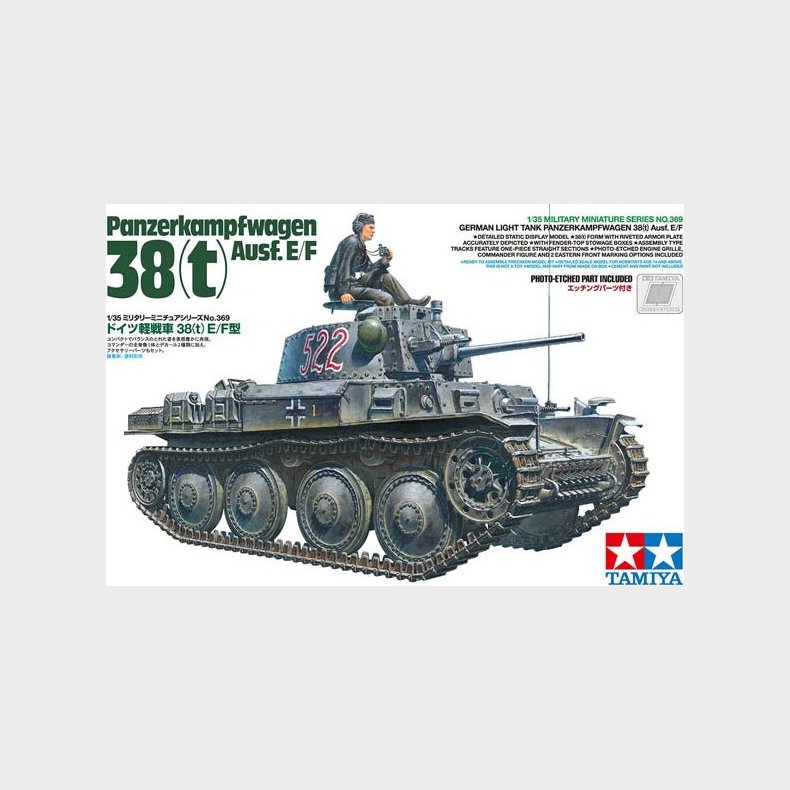 Tamiya - German Tank Panzerkampfwagen 38t Ausf.e/f - 1:35 - 35369