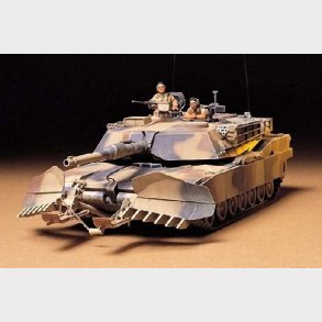 Tamiya - M1a1 Abrams With Mine Plow Byggest - 1:35 - 35158